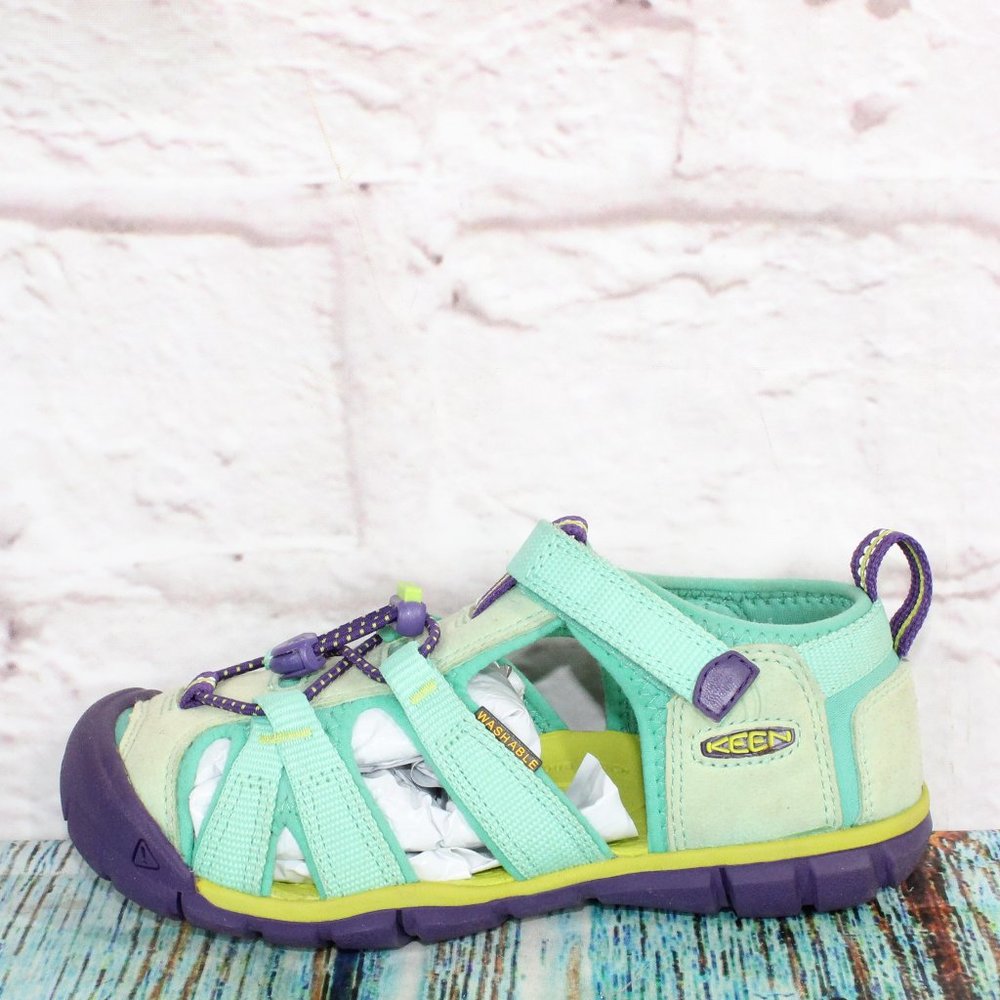 Keen Seacamp Multicolor Nylon Bungee Waterproof Outdoor Sports Sandals Size 1 - Picture 1 of 9